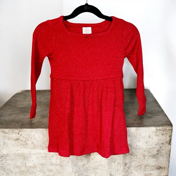 wonder nation Other - New girls wonder nation red ribbed shimmer dress
